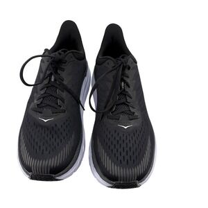 Hoka One One Clifton 7 Wide Mens Road Running Shoes Black White 1110534 11 2E